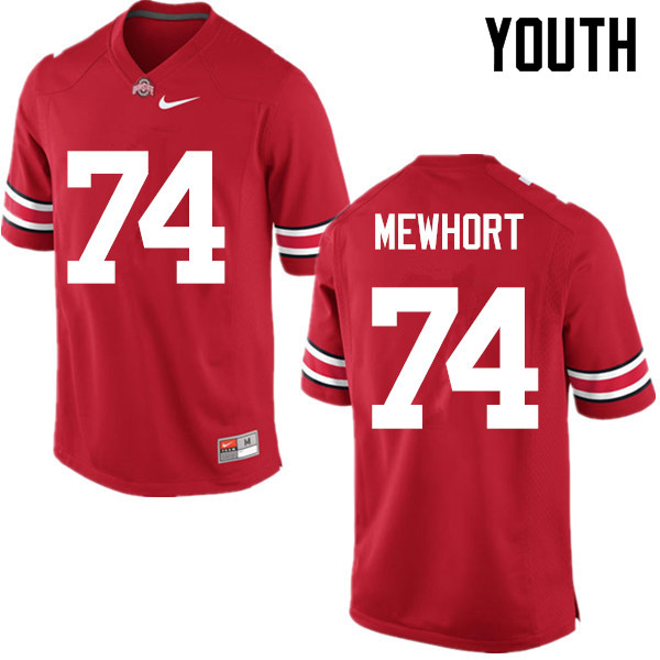 Youth Ohio State Buckeyes #74 Jack Mewhort College Football Jerseys Game-Red